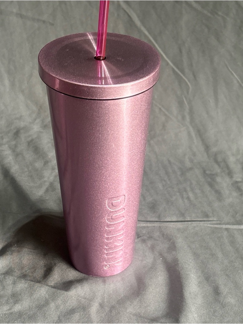 Dunkin Donuts Iridescent Stainless Steel Sipper 24oz